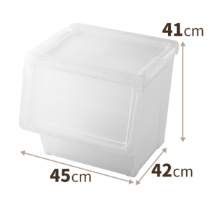 日本製 天馬揭門組合式儲物膠箱 KABAKO 透明白 (大)