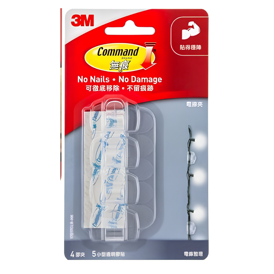 3M Command Clear Cord Clips 17017CLR