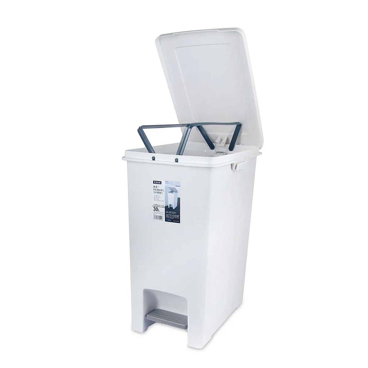 ASVEL 日本精工廚業 EBAN 30L 腳踏垃圾桶 白色 6002-W