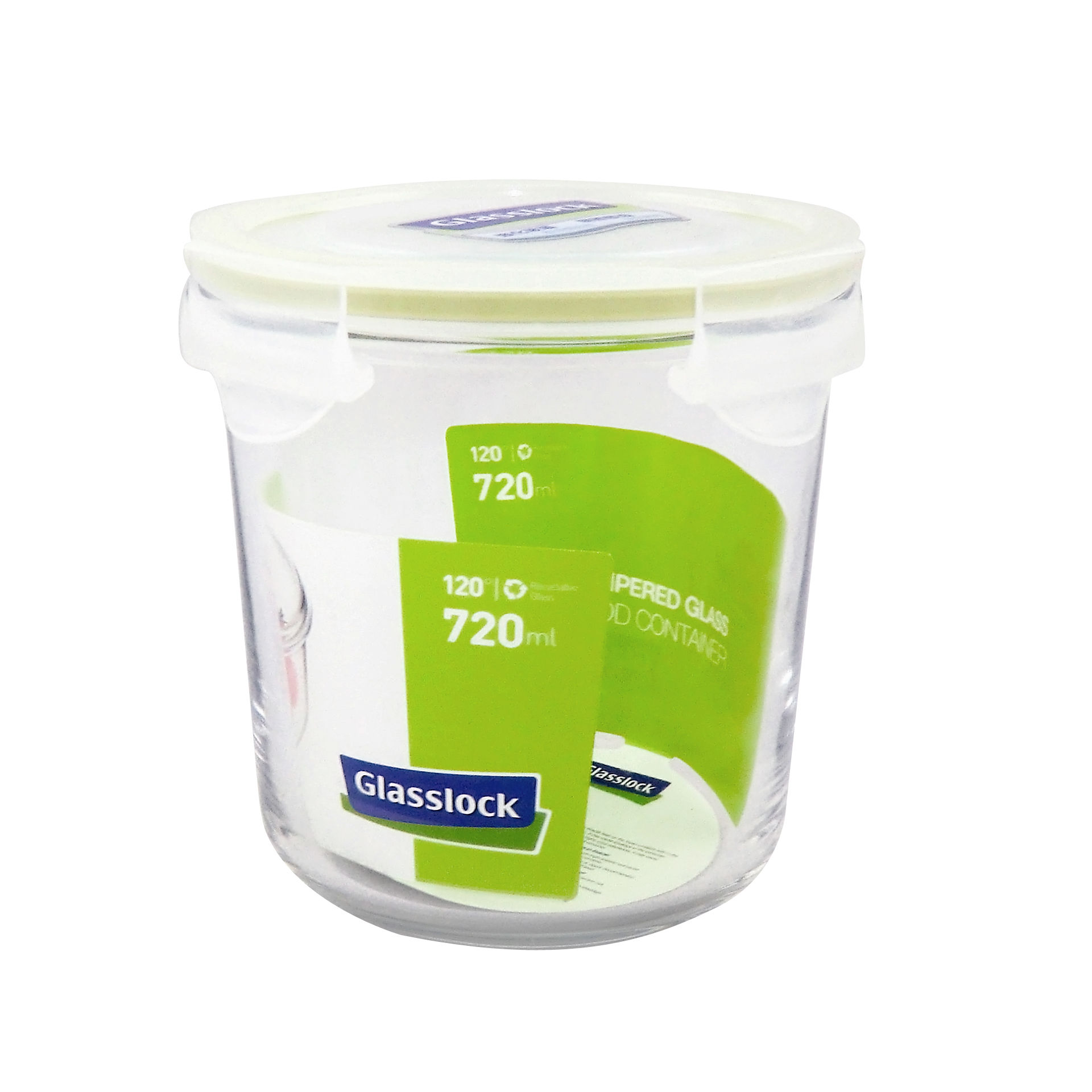 Glasslock 韓國圓形高身玻璃食物盒 720ml (RP-529N)