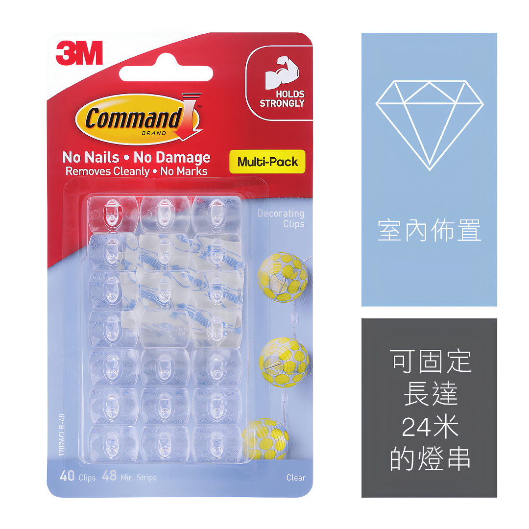 3M Command Clear Decorating Clips 17026CLR