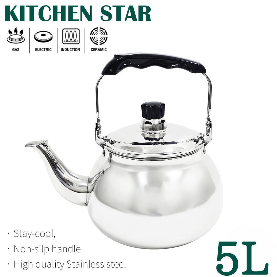 KITCHEN STAR 不鏽鋼長嘴鳴響水煲 5L