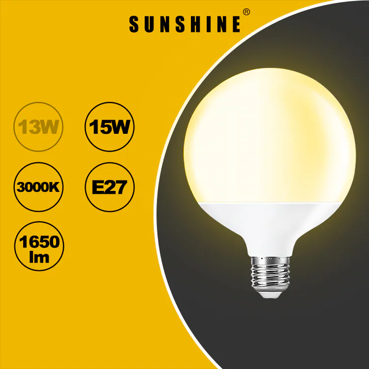 Sunshine 陽光照明 LED 燈膽 G120大球型膽 15W E27大螺頭 白光6500K／黃光3000K LGM-15E27D/LGM-15E27W