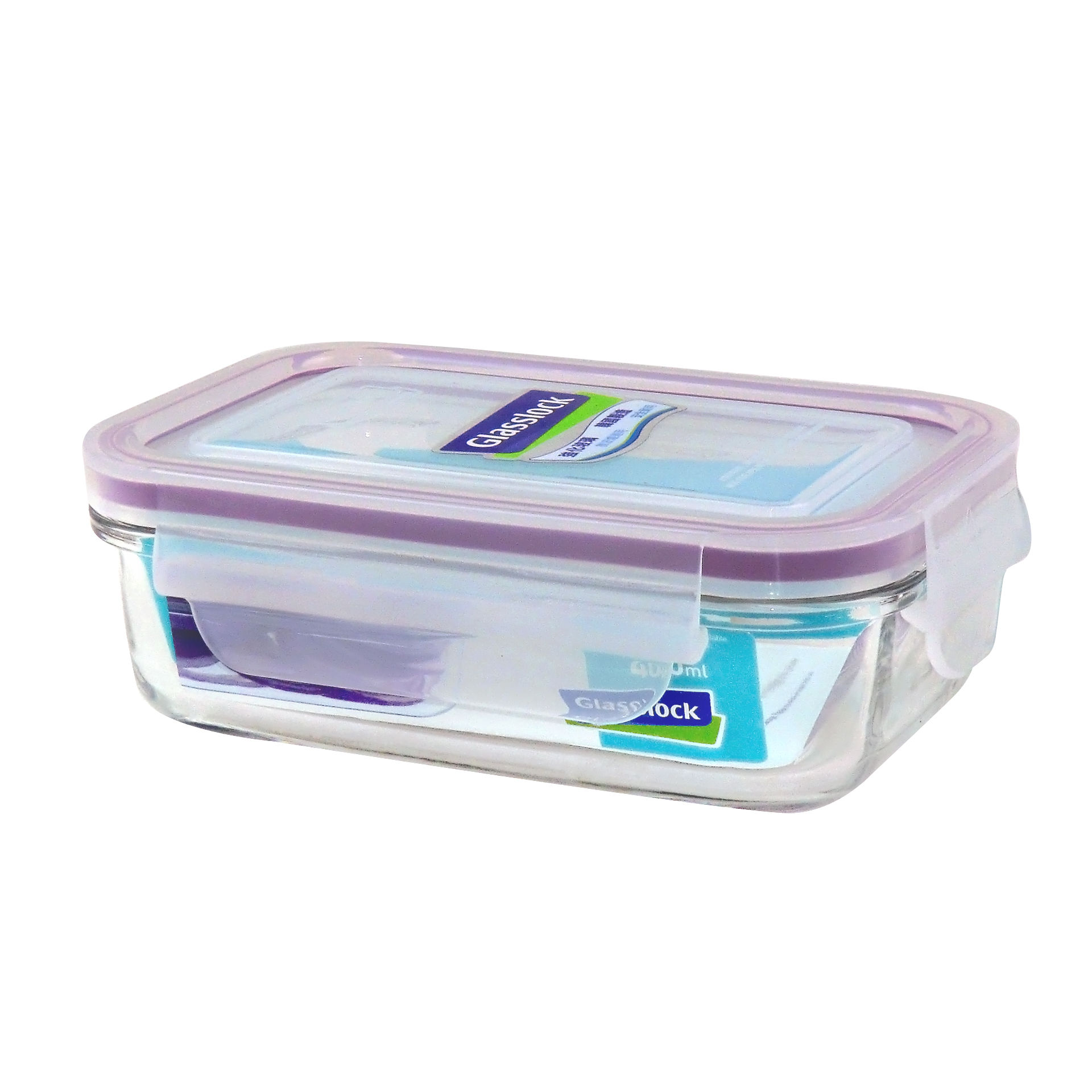 Glasslock 韓國長形玻璃食物盒 400ml (RP-519N)