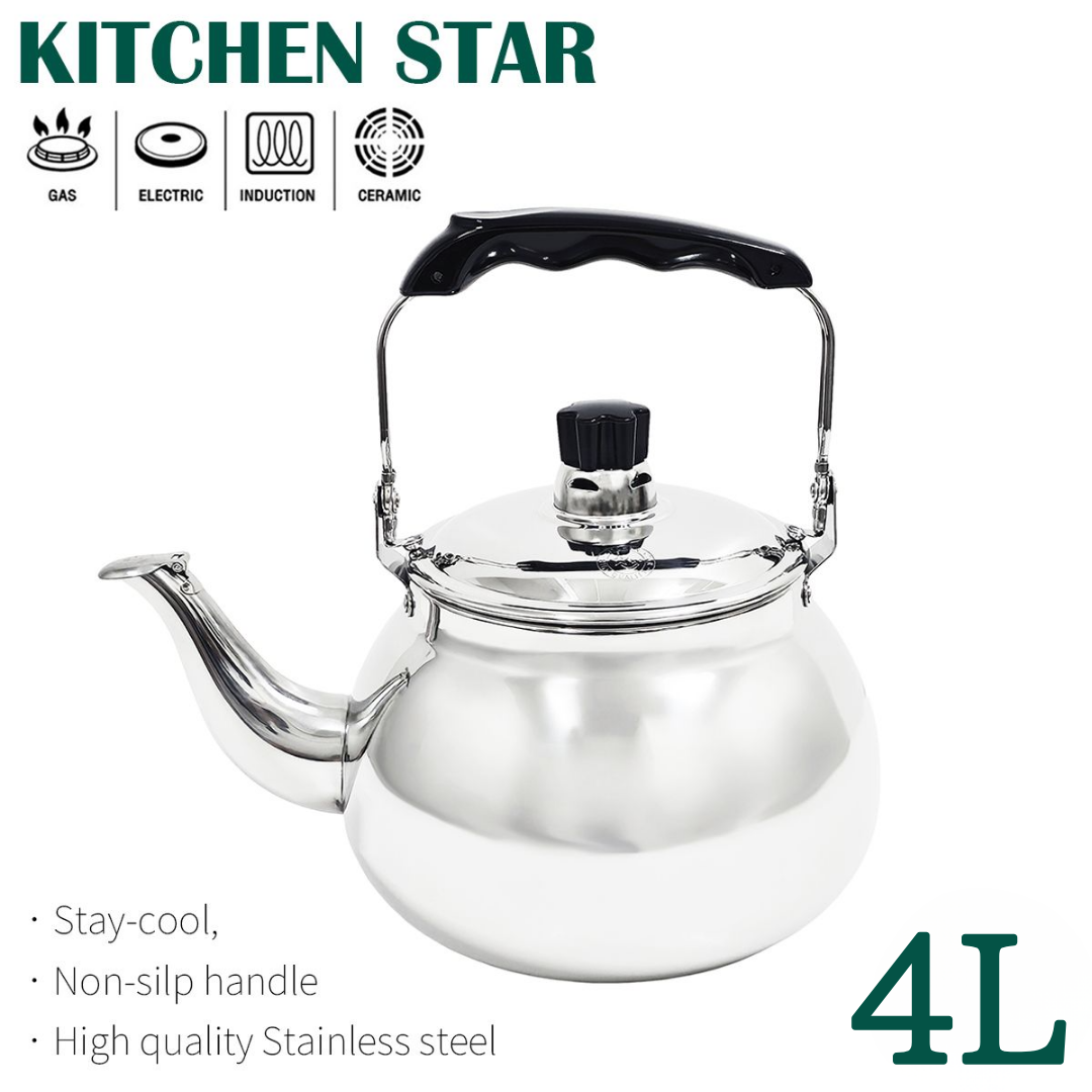 KITCHEN STAR 不锈钢长嘴鸣響水煲 4L