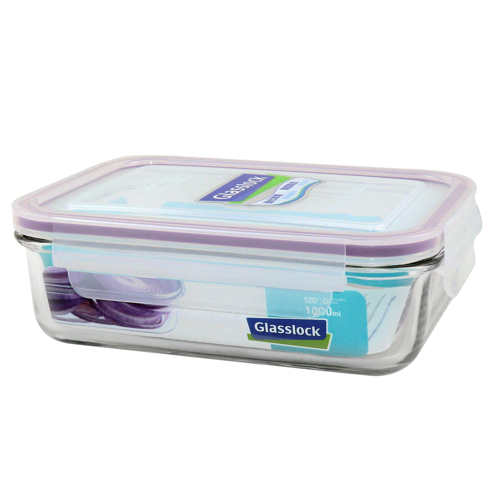Glasslock 韓國長形玻璃食物盒 1000ml (RP-533N)