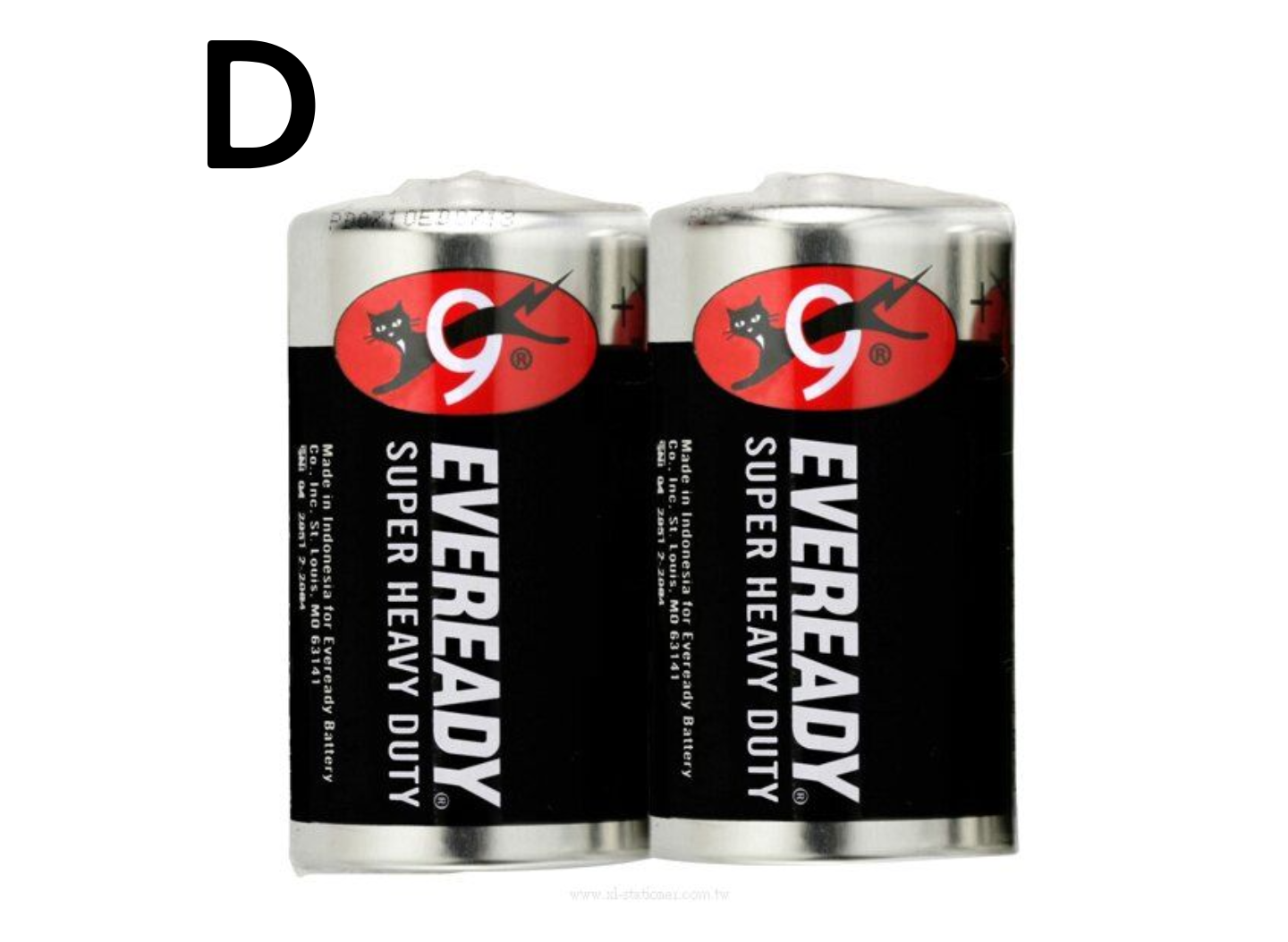 Eveready 碳性 D型 電池 2粒裝