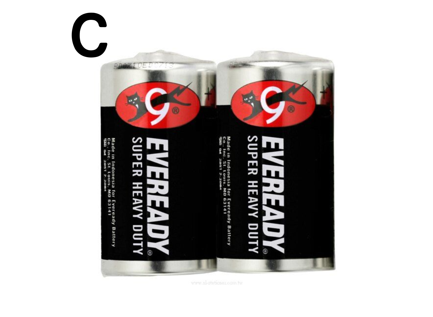 Eveready 碳性 C型 電池 2粒裝