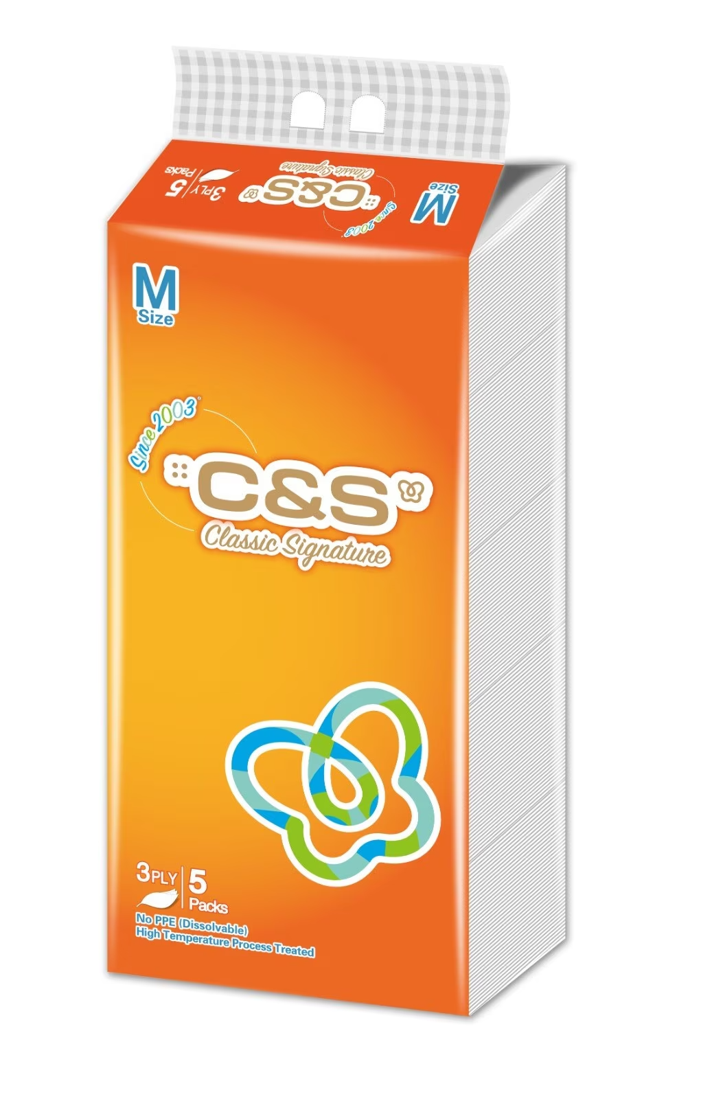 C&S 洁柔 王牌抽取式3层面纸中码 120抽 5袋装