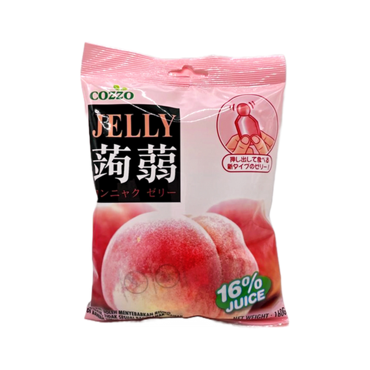 COZZO 高柔 蒟蒻果凍 白桃味 160g