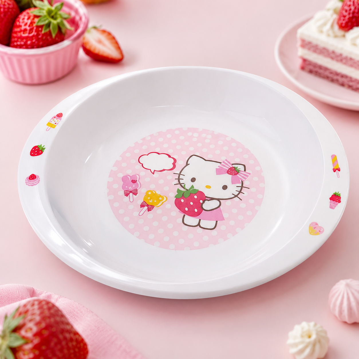 樂扣樂扣 Hello Kitty 兒童橢圓形餐碟 7.5吋 LBB455-KT