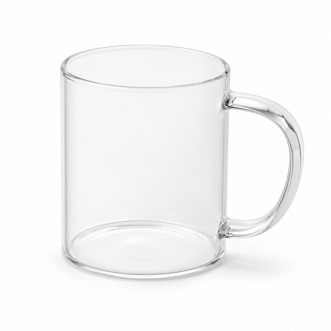 Clear Glass Mug with Clear Handle