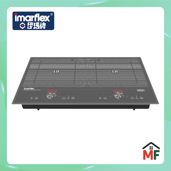 Imarflex IIH-2800D 2800W 2-in-1 Countertop or Built-In Double Induction Cooker