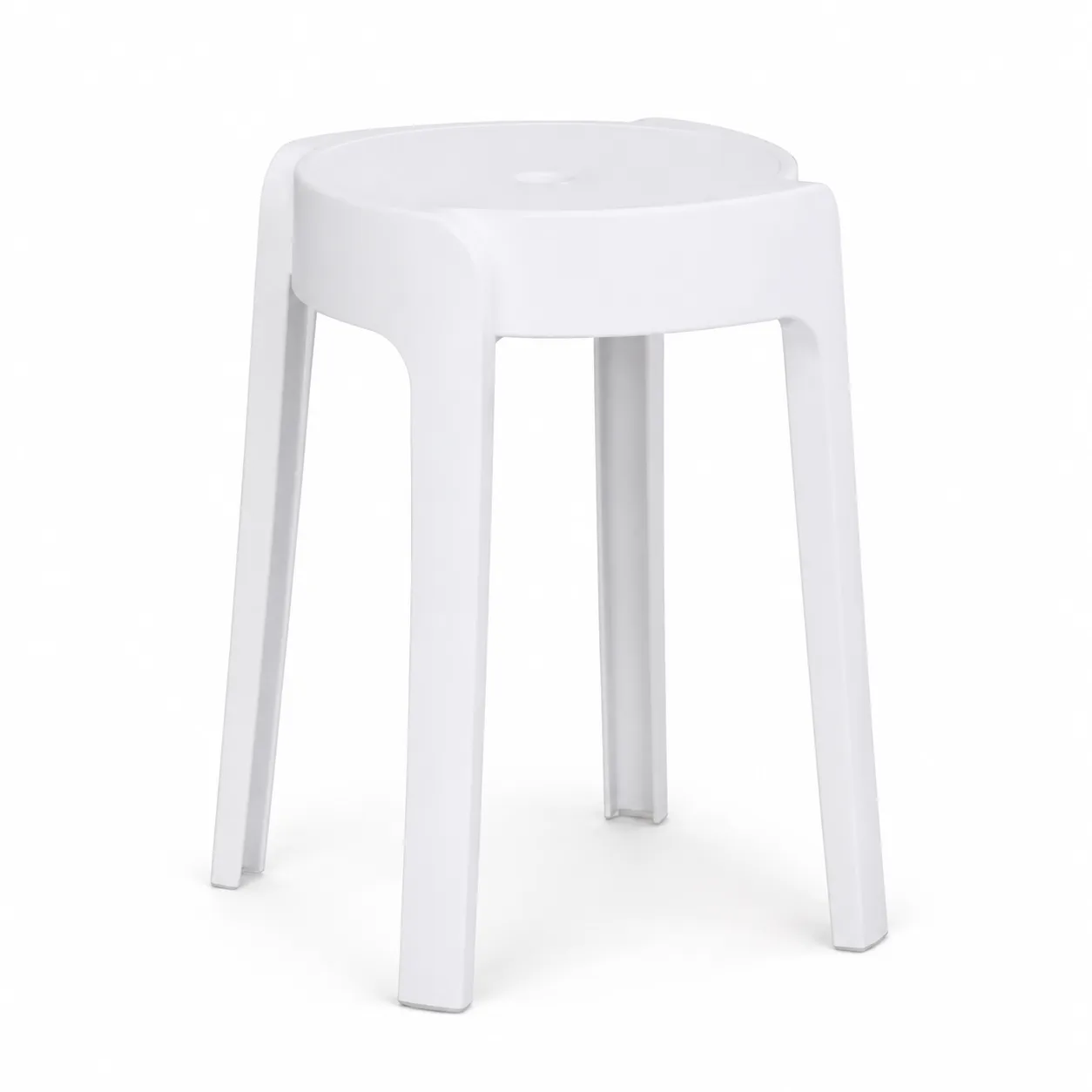 TIBO 白色塑膠椅凳 45cm T-13524