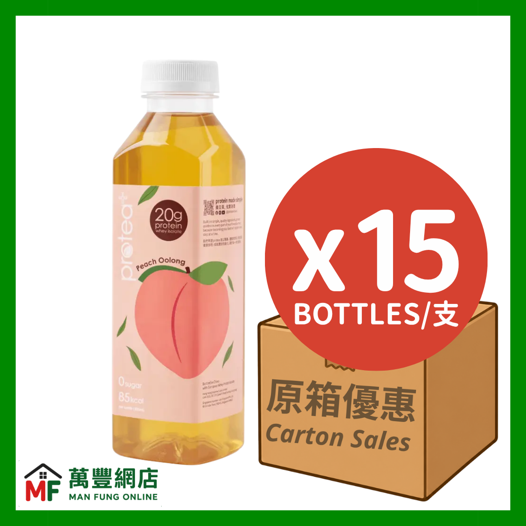 protea+ 蜜桃烏龍茶味乳清蛋白飲品 500ml × 15支（原箱裝）