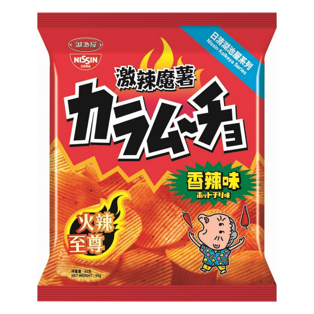 日清湖池屋 激辣魔薯香辣味薯片 55克