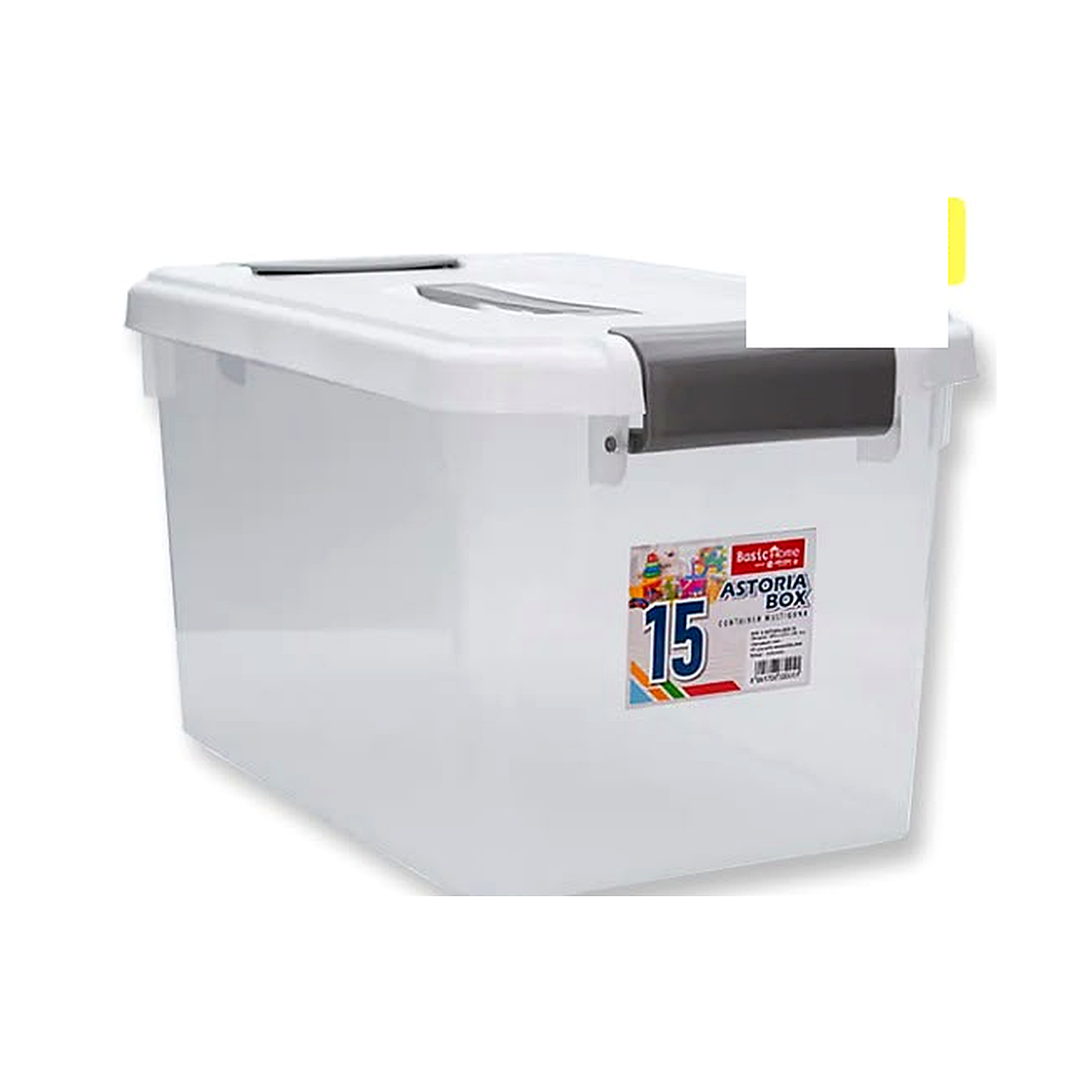 Lion Star BasicHome Astoria BVC-5 15L Handled Locking Clear Storage Box