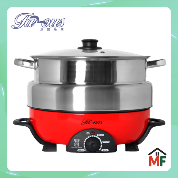 Famous CDK-180 1800W 6L Stainless-Steel Steaming Hot Pot