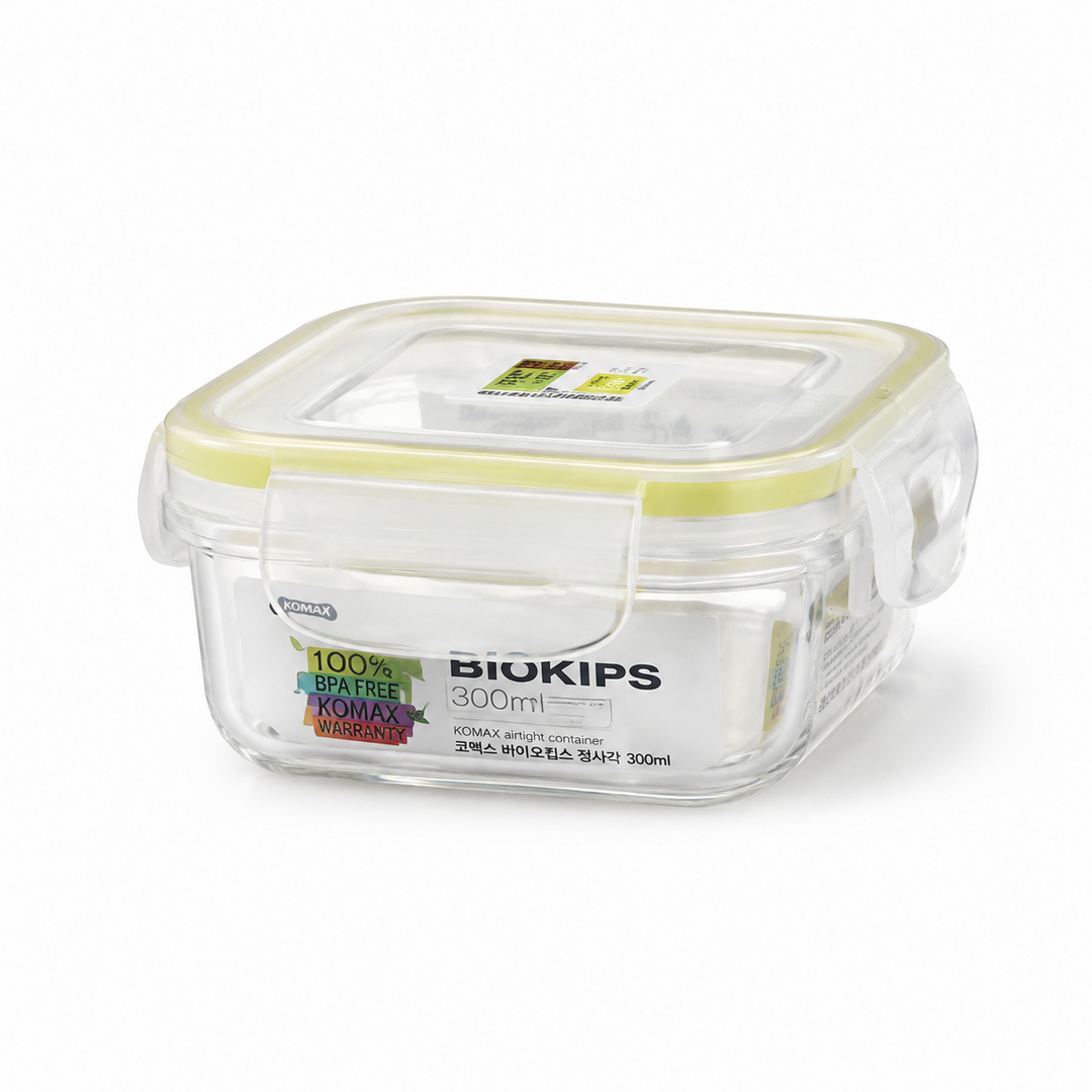 Komax 韩国保鲜厨业 BIOKIPS 正方形密实保鲜食物盒 300ml KOM-5210