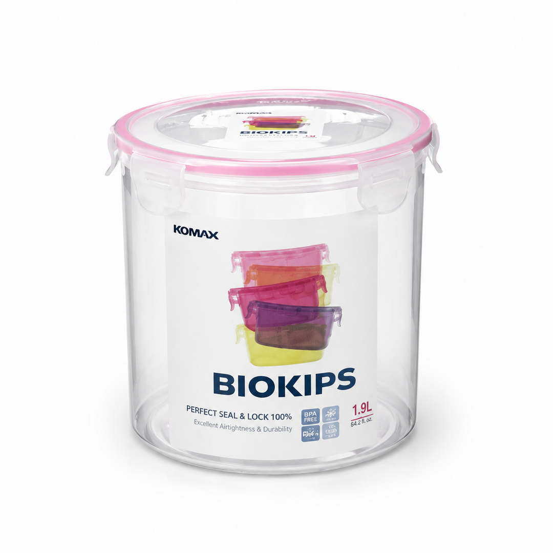 Komax 韩国保鲜厨业 BIOKIPS 高身圆形密实保鲜食物盒 1900ml KOM-5333