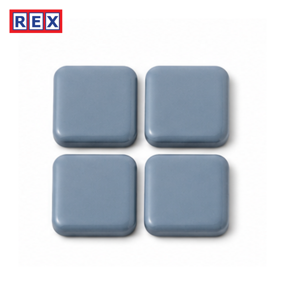REX 雷克斯 25×25mm 方形自黏式 PTFE 家具滑行墊 4件裝 TE757