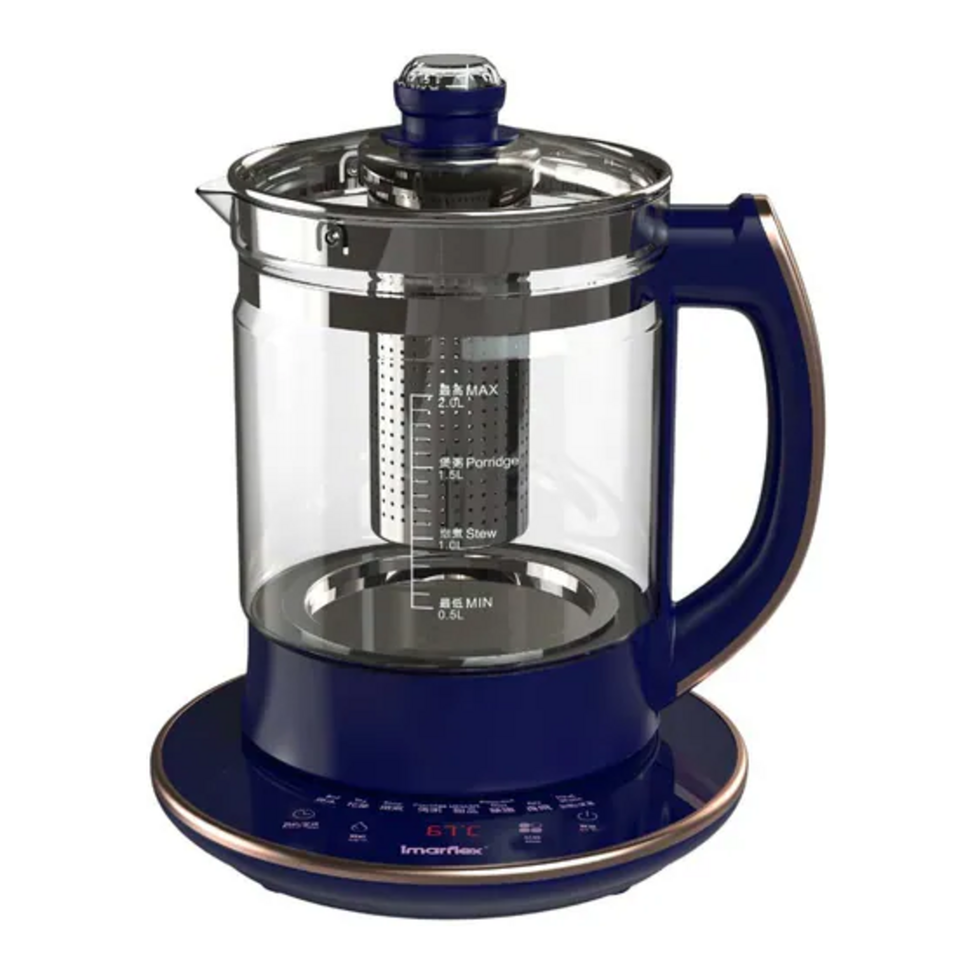 Imarflex Starry Sky 2.0L Glass Health Pot IOK-20H