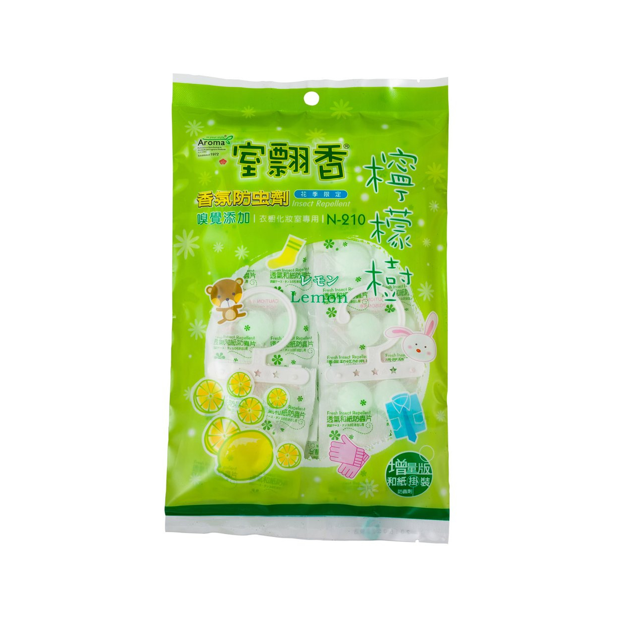 室翲香 柠檬和纸挂装防虫锭 225克 N-210