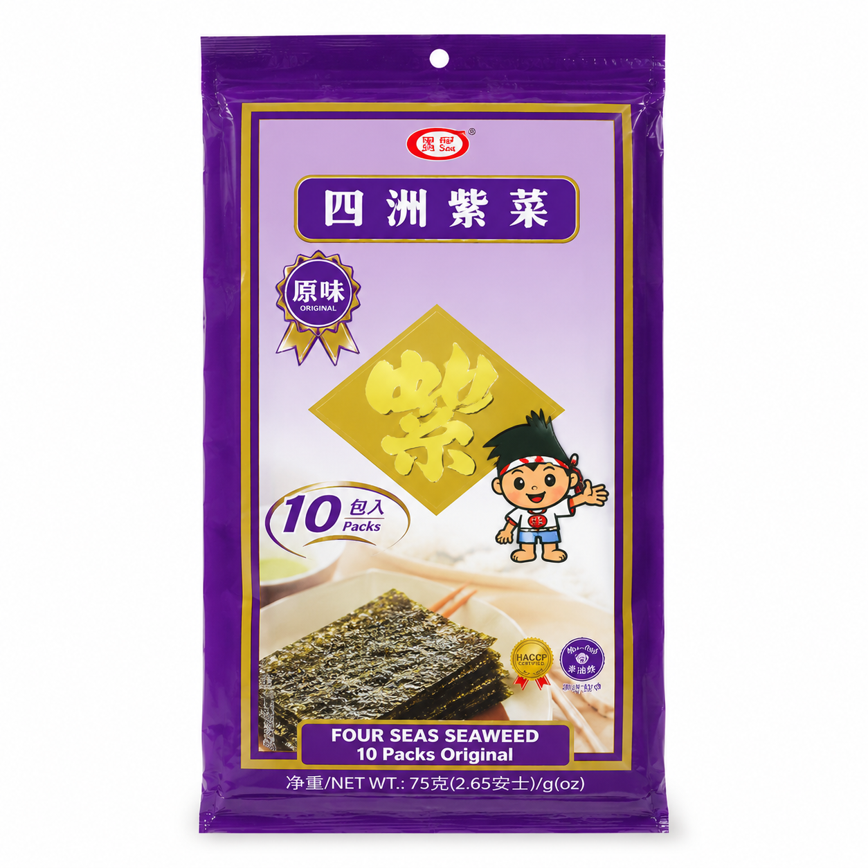 四洲紫菜10束 原味 75克(7.5克 x 10包)