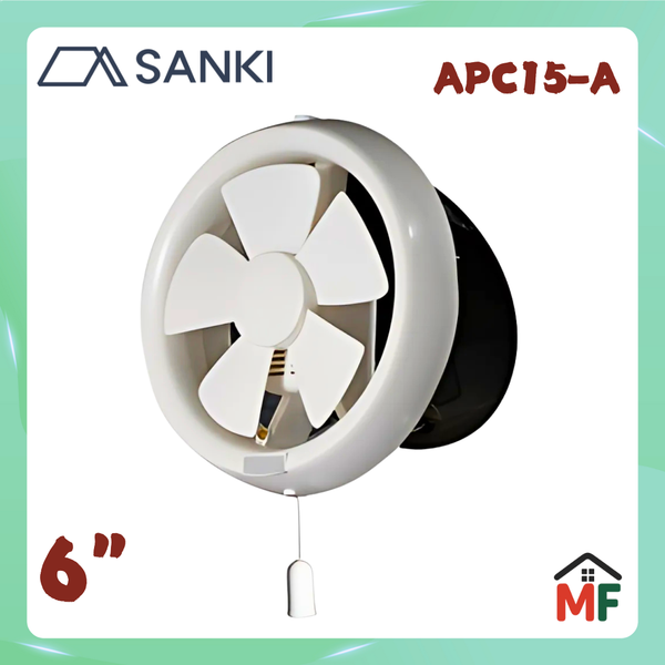 SANKI 日本山崎 抽氣扇 6″(圓) APC-15A