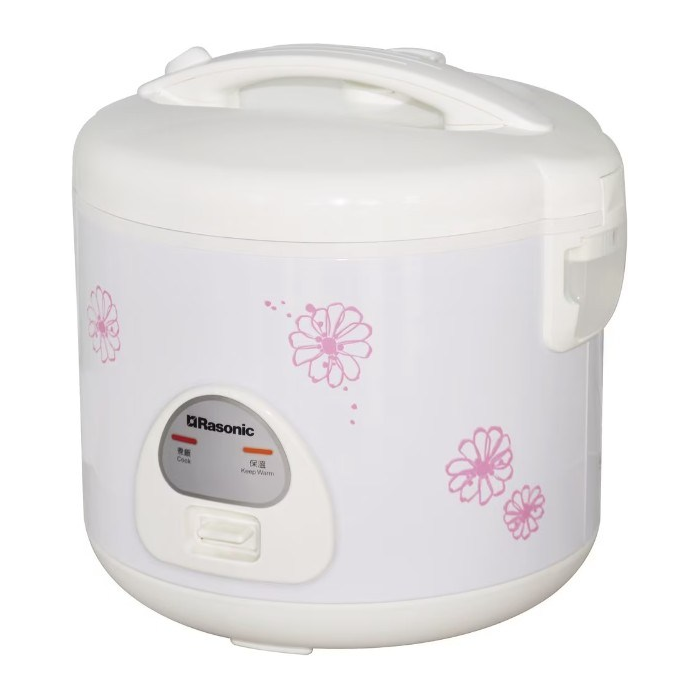 Rasonic 1.8L Rice Cooker (Light Yellow with Pink Floral Pattern) RRC-HM18
