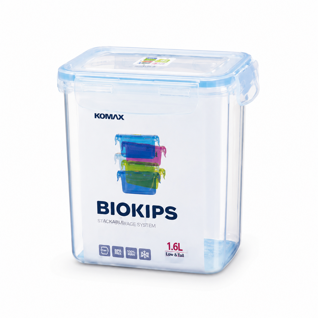 Komax 韓國保鮮廚業 BIOKIPS 高身長方形密實保鮮食物盒 1600ml KOM-5142