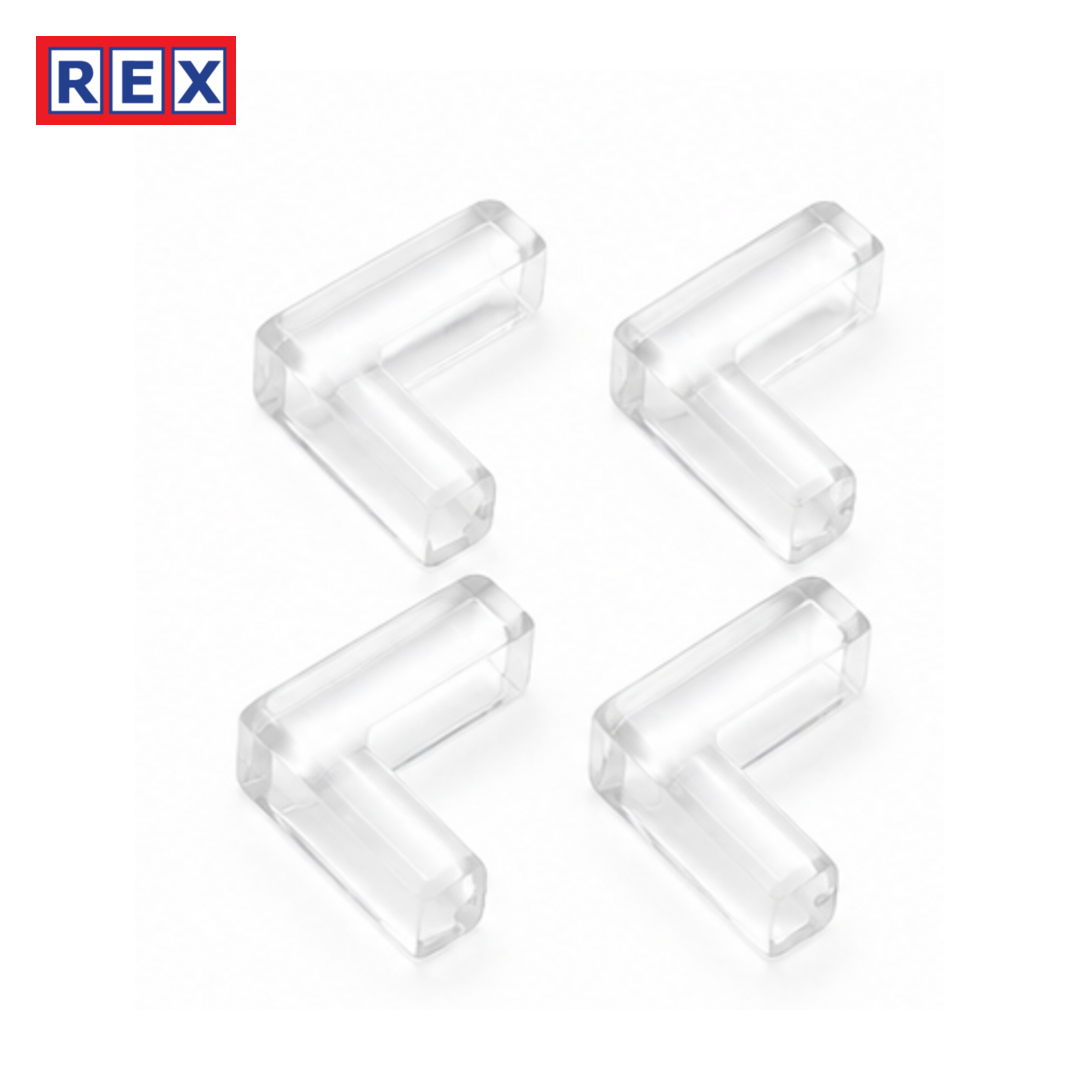 REX 雷克斯 透明自黏式傢俬護角 4件裝 TE115