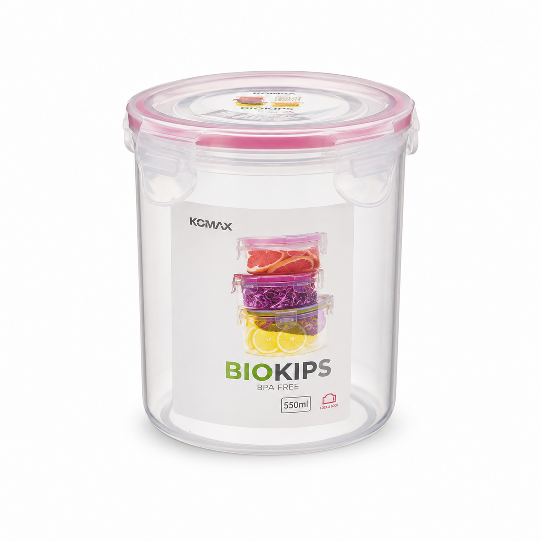 Komax 韓國保鮮廚業 BIOKIPS 圓形密實保鮮食物盒 550ml KOM-5555