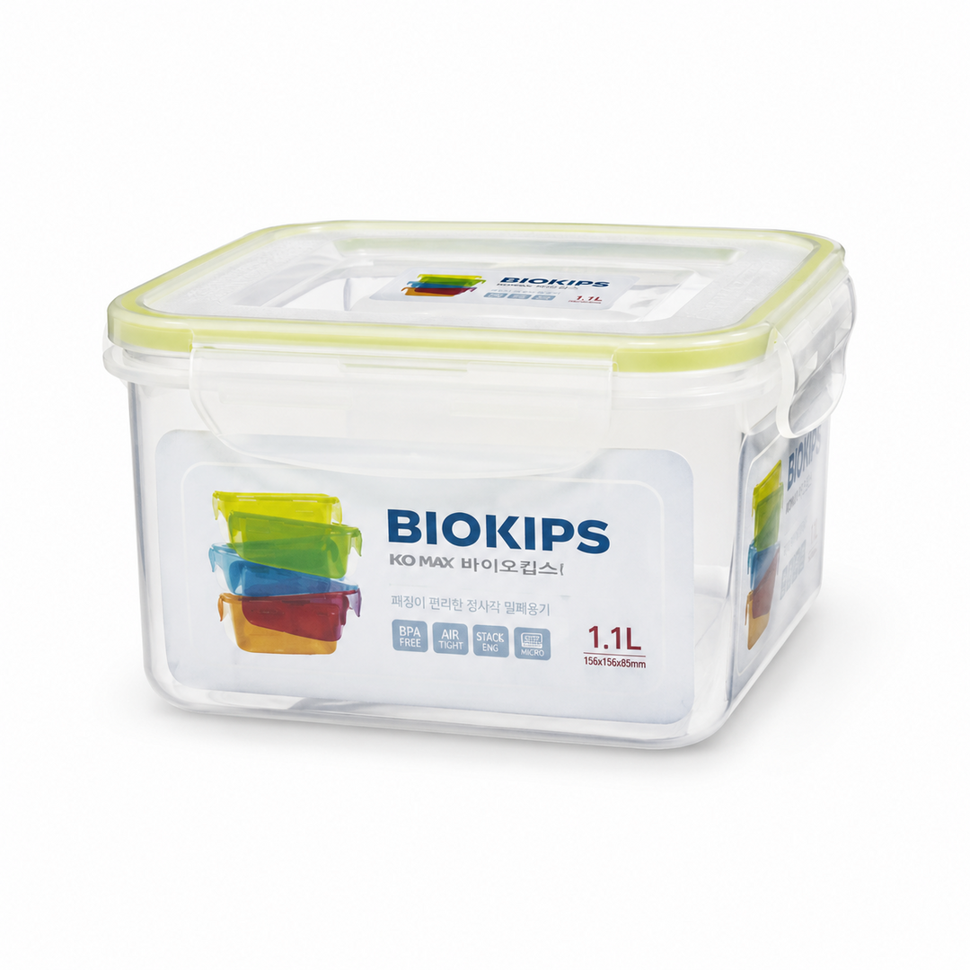 Komax 韩国保鲜厨业 BIOKIPS 高身正方形密实保鲜食物盒 1100ml KOM-5258