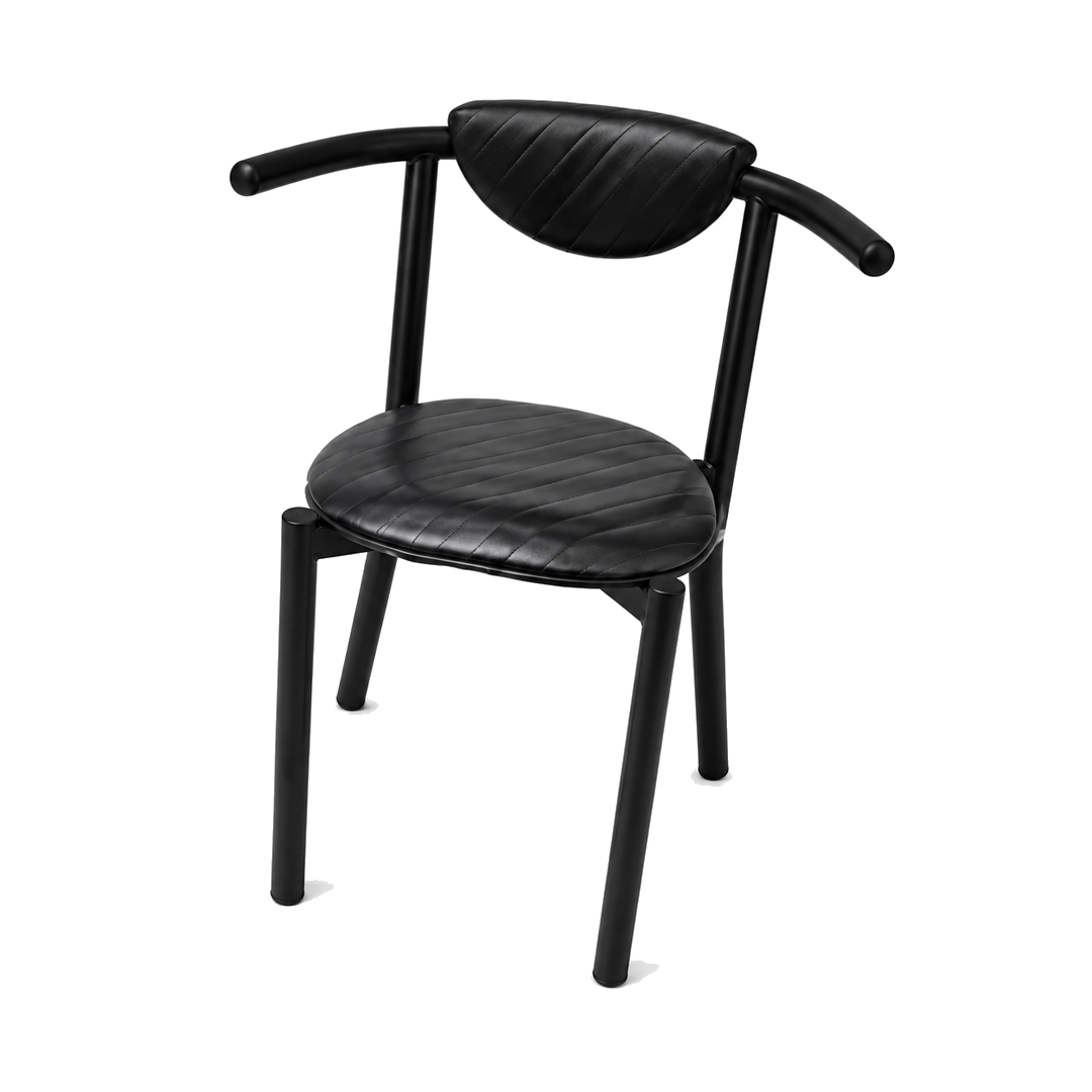 CFM 3118 Bull-Horn Chair - All Black