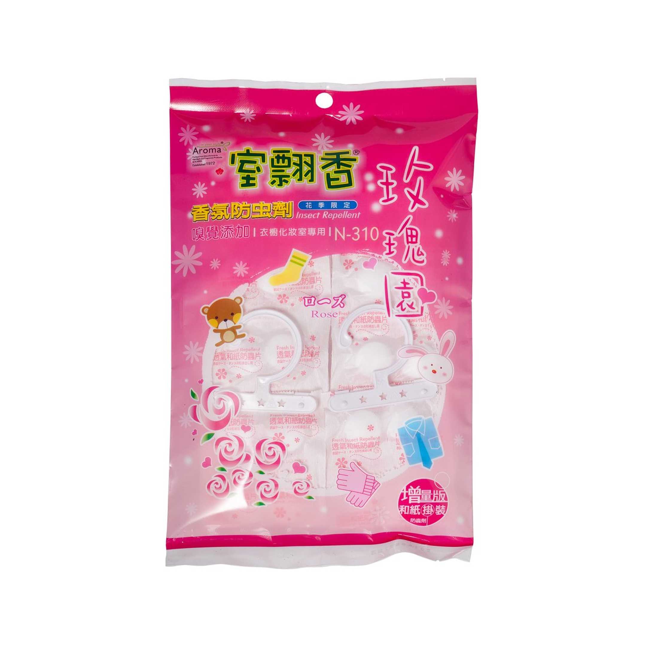 室翲香 玫瑰和纸挂装防虫锭 225克 N-310