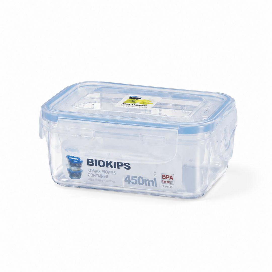 Komax 韩国保鲜厨业 BIOKIPS 长方形密实保鲜食物盒 450ml KOM-5029
