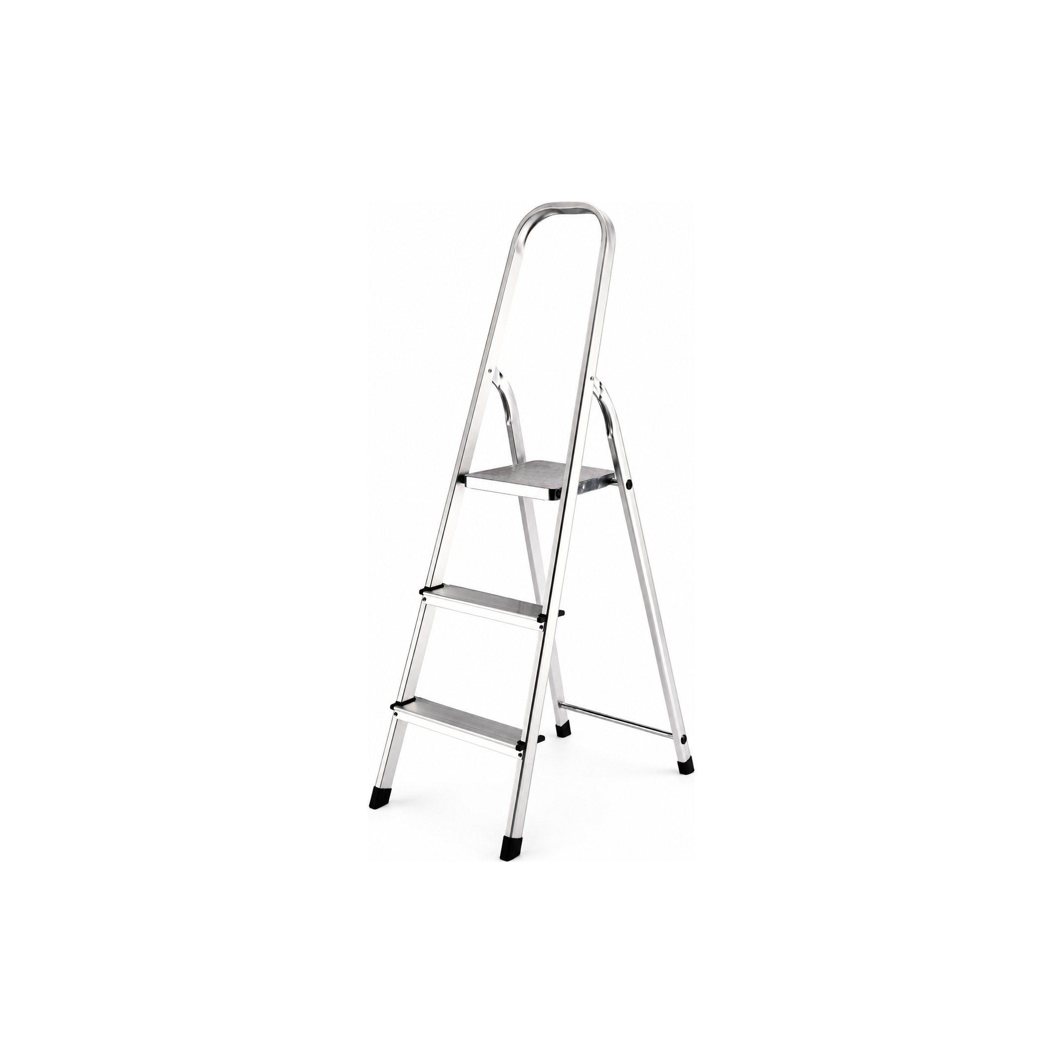 Shekly FTE-03 Premium Aluminium Handrail Step Ladder - 3 Steps