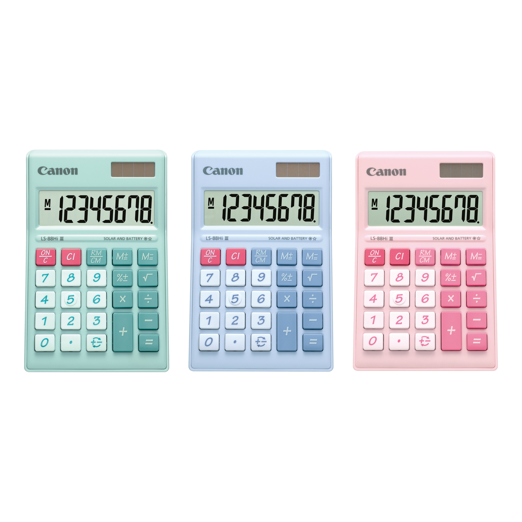 Canon LS-88Hi III 8-Digit Mini Desktop Calculator (3 Colours)