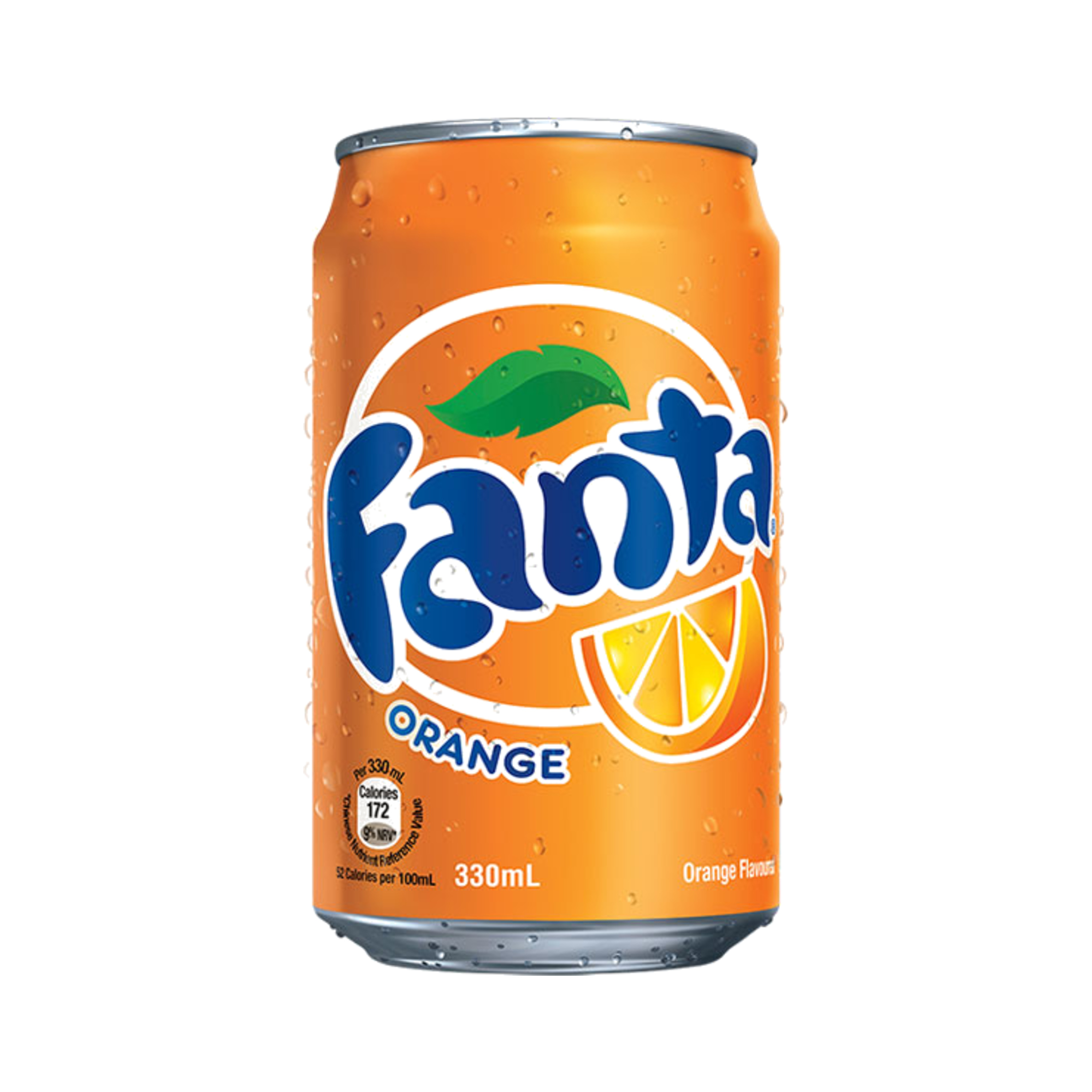 Fanta Orange Flavoured Soda 330mL Can