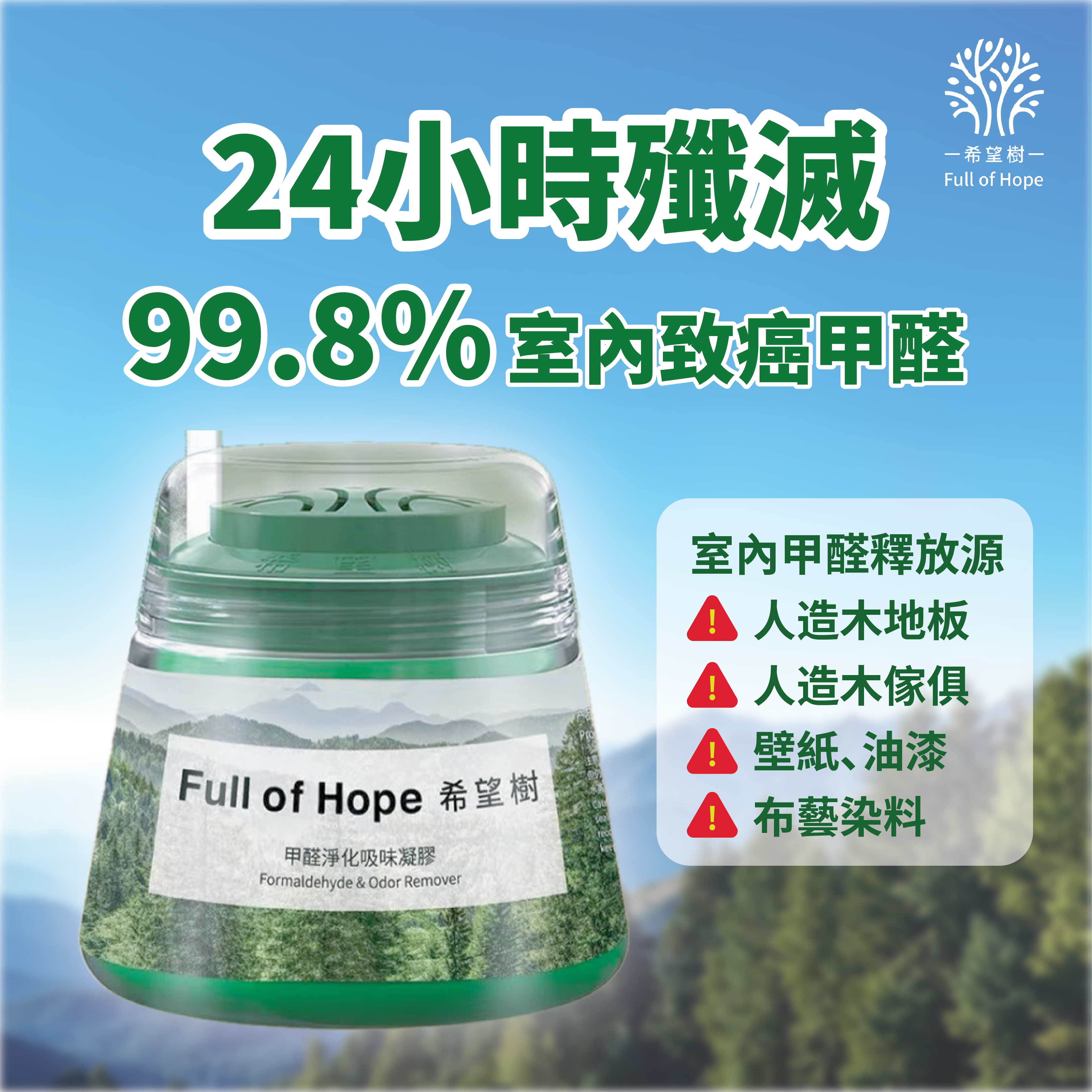 希望树 甲醛净化吸味凝胶200g