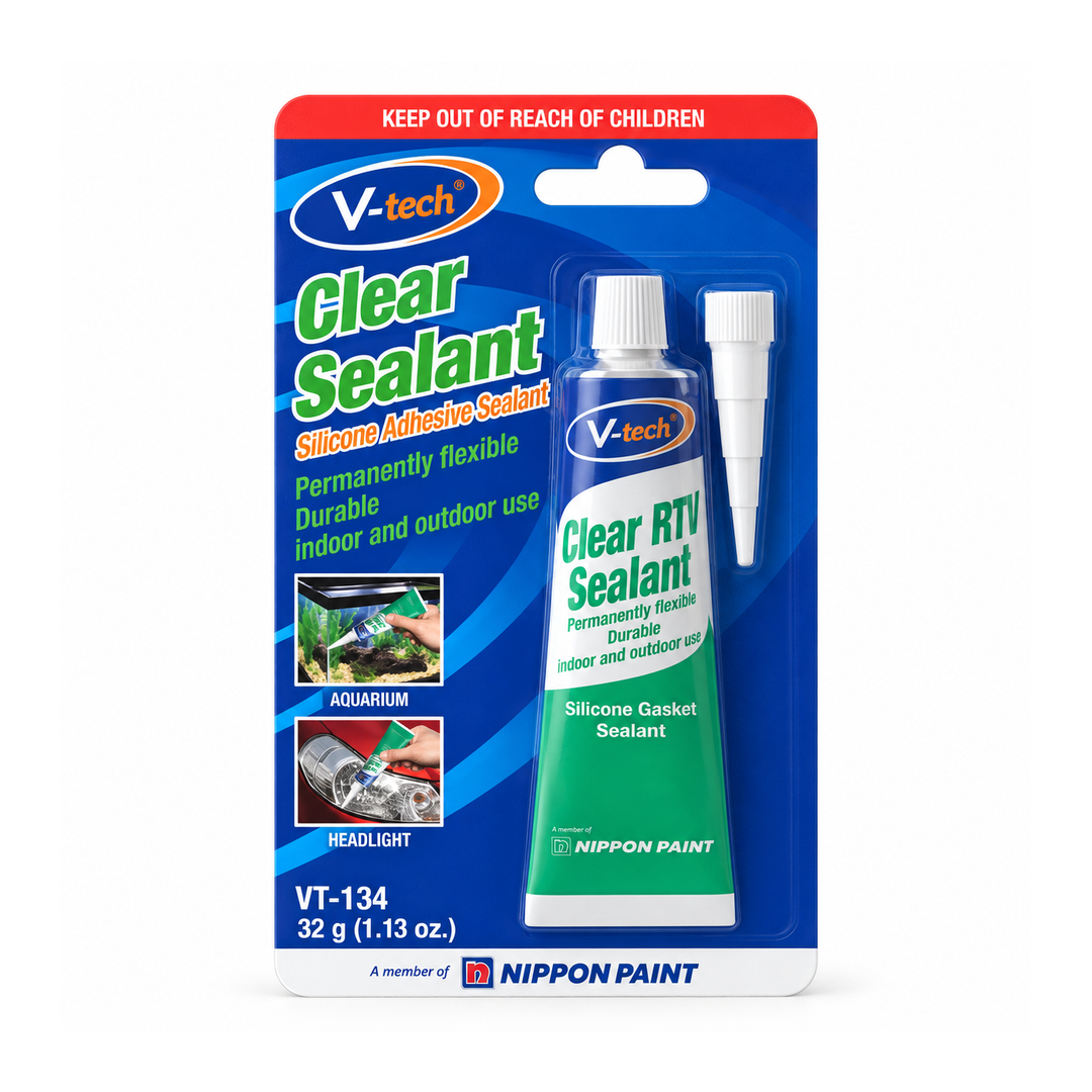 V-tech Clear Silicone Sealant – VT-134 32g / VT-130 75g