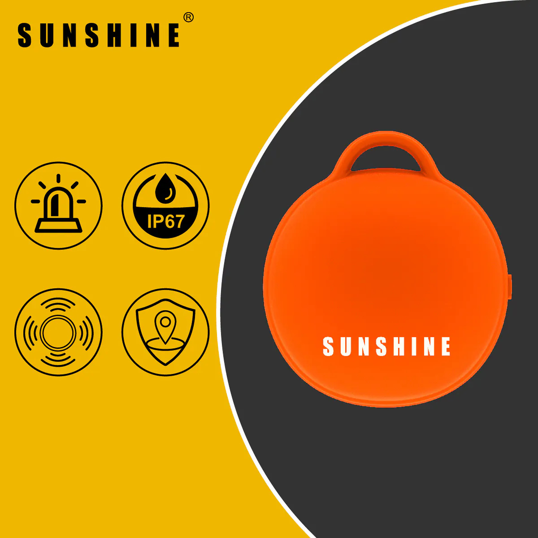 Sunshine 阳光照明 Apple Find My全球定位追踪器 橙色 LT01OG