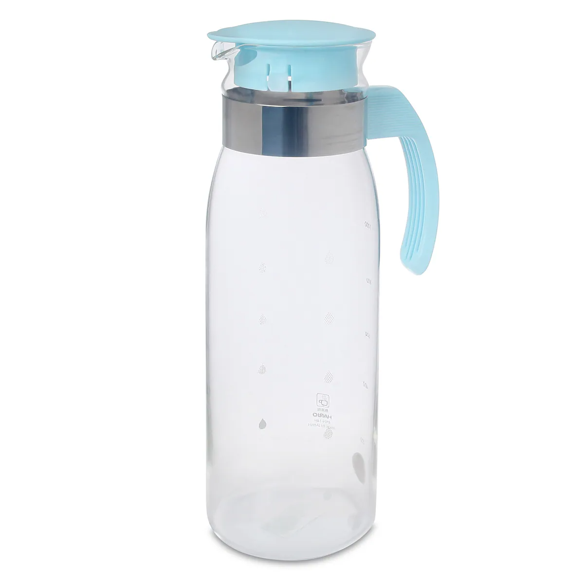 HARIO - 日本製耐熱玻璃冷水壺 1.4L 粉藍 #RPLN-14PSB