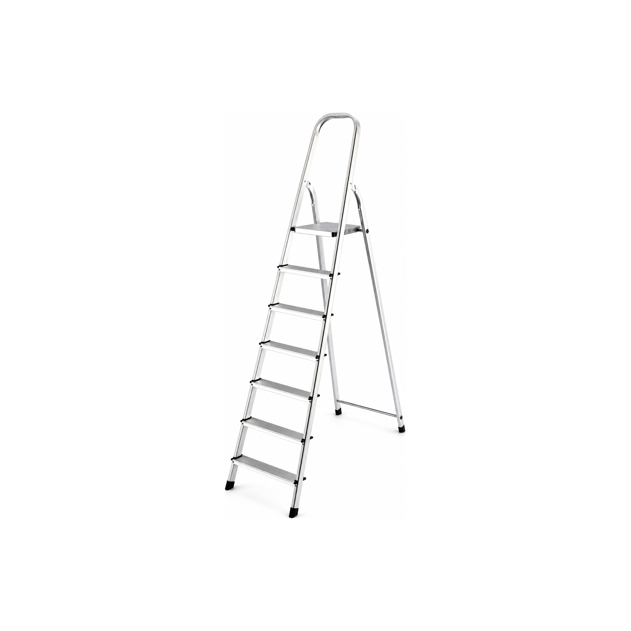 Shekly FTE-07 Premium Aluminium Handrail Step Ladder - 7 Steps