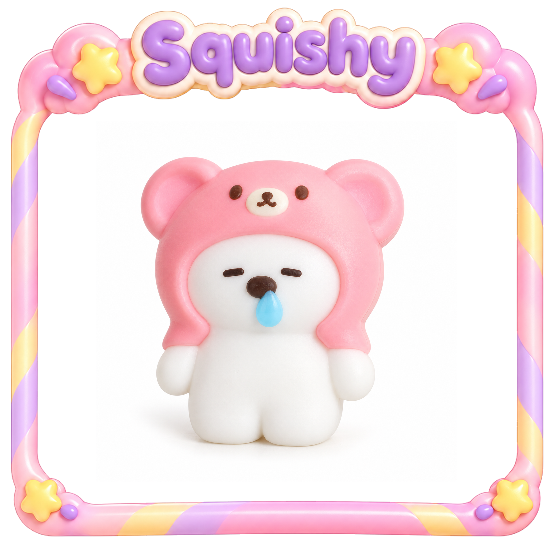 Squishy Bear-Hood Character Squeeze Toy SSYJ-0338