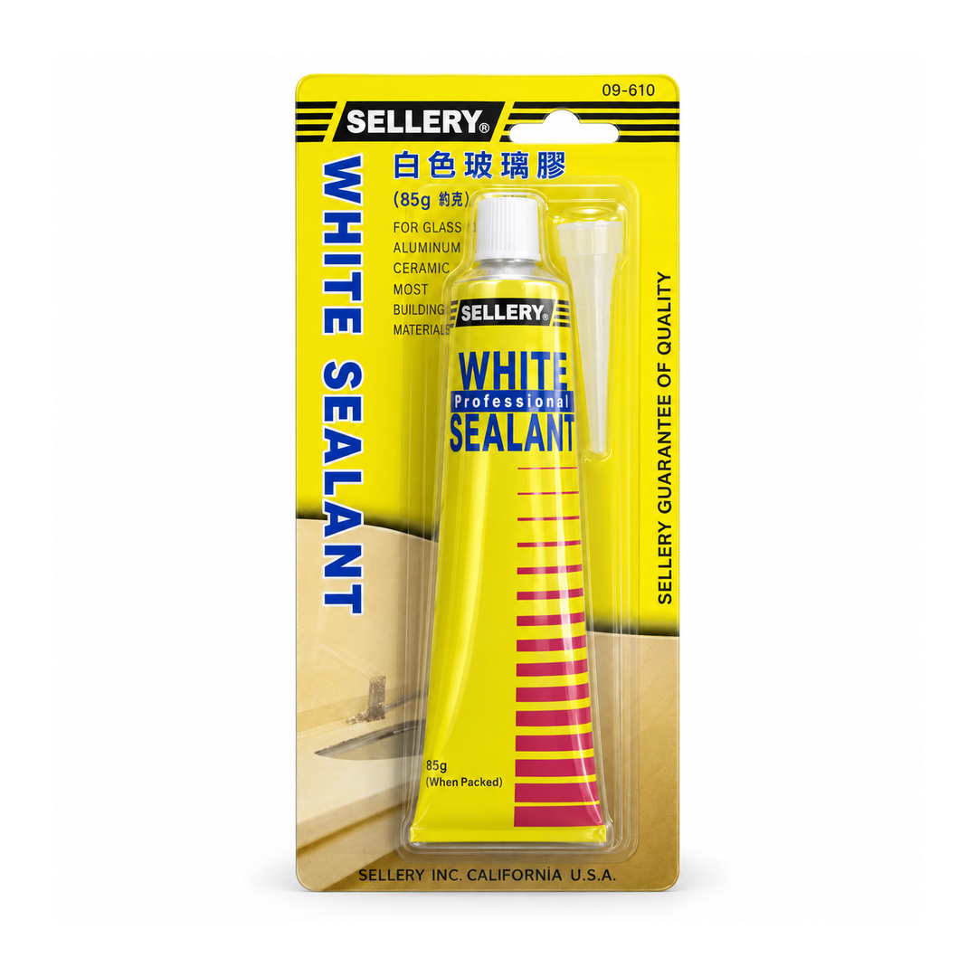 Sellery 85g Squeeze-Tube Silicone Sealant | White / Clear