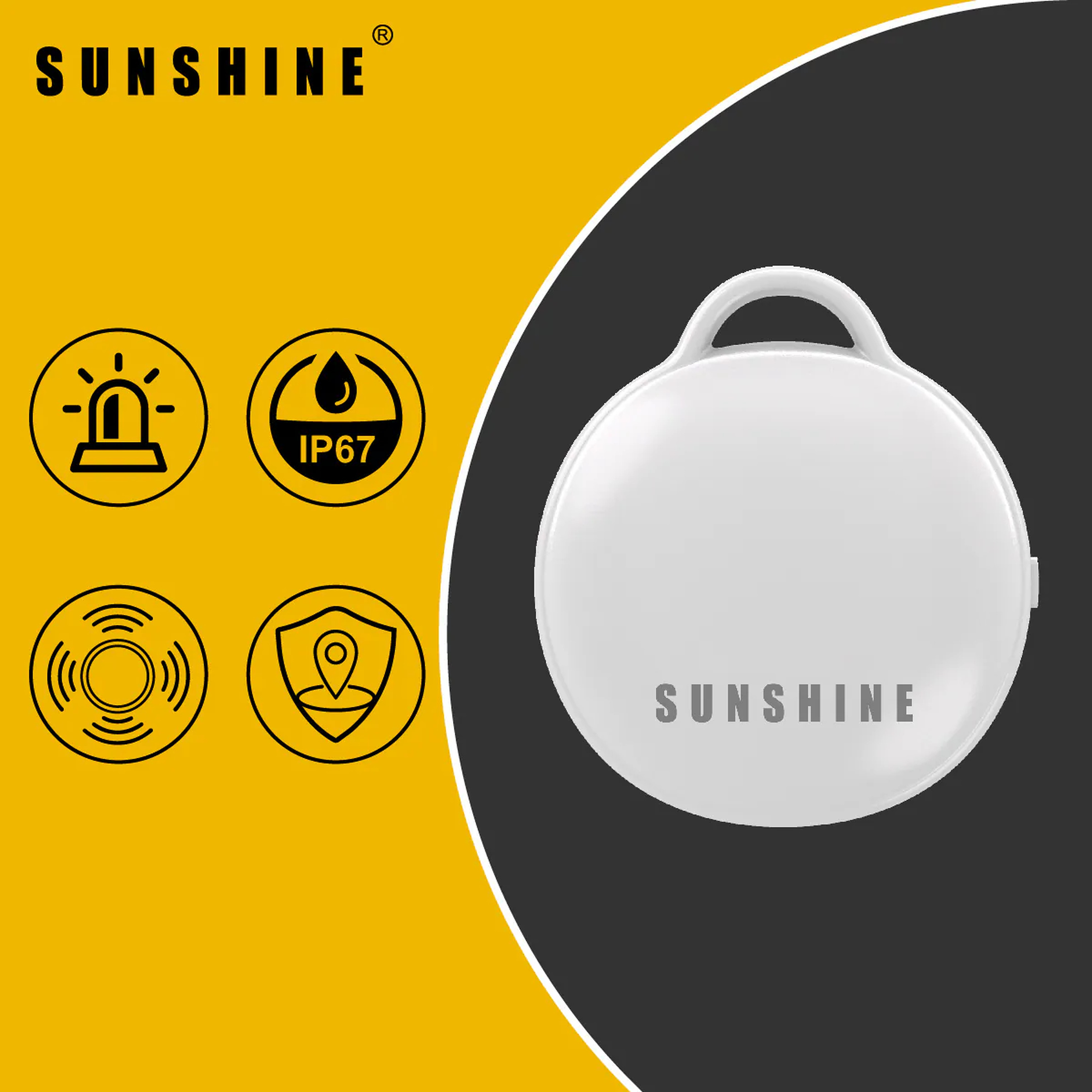 Sunshine Apple Find My Location Tracker White LT01WH