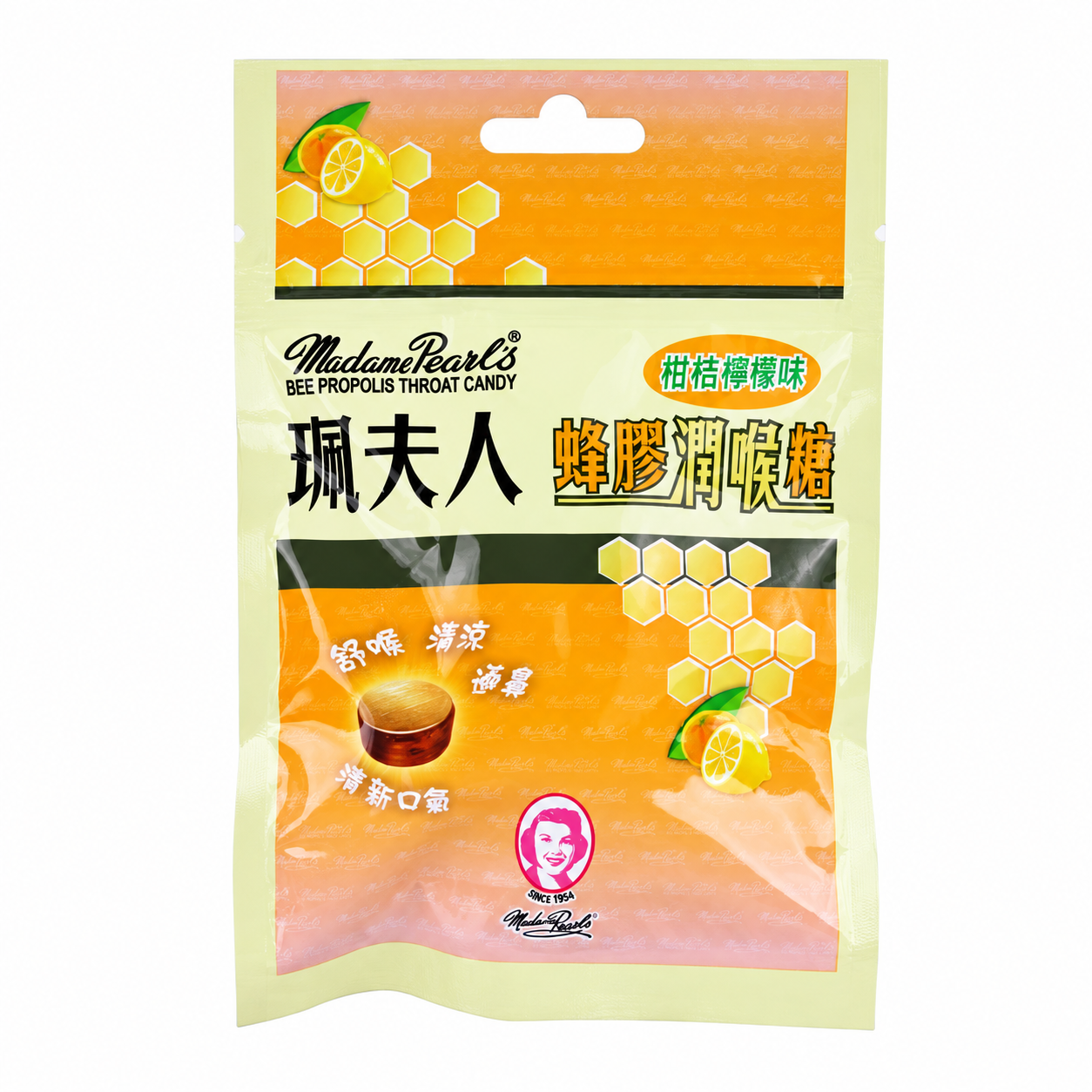 Madame Pearl’s Bee Propolis Throat Candy 8 Pieces Pouch