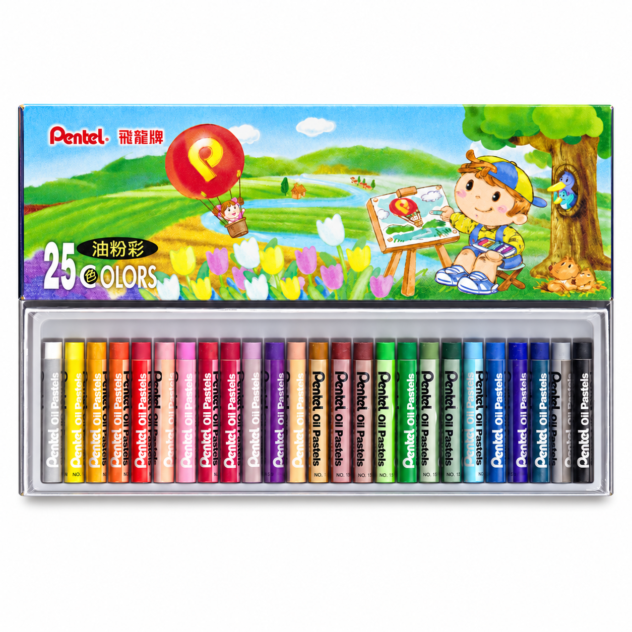 Pentel - 油粉彩 25色 #PHN-25H